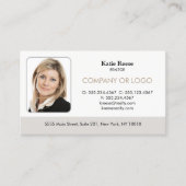 Real Estate Professional voegt foto en Logo toe Visitekaartje (Voorkant)