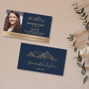 Real Estate Professional voegt foto logo Realtor B Visitekaartje
