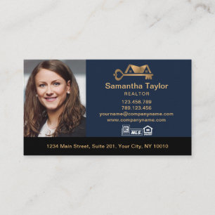 Real Estate Professional voegt foto logo Realtor B Visitekaartje