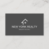 Real Estate Profile Grey and White Visitekaartje (Achterkant)