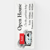 Real Estate Promo Open House Sign Banner (Verticaal)