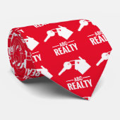 Real Estate Red Agency Branded Stropdas (Opgerold)