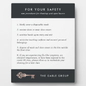 Real Estate Shoing / Open House Client Safety Fotoplaat (Voorkant)