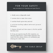 Real Estate Shoing / Open House Client Safety Fotoplaat (Voorkant)