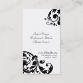 Real Estate Visitekaartje Monogram zwart-wit (Achterkant)