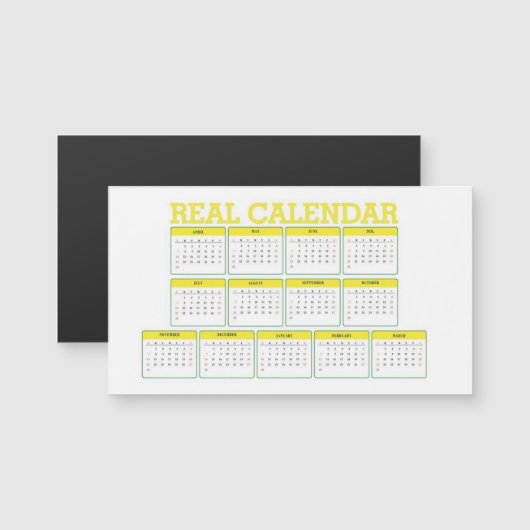 real fixed calendar (Voorkant / Achterkant)