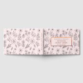 Real Foil Botanical Floral Mariage Livre d'invité (Complet)