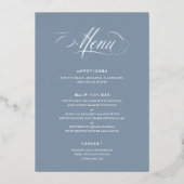 Real Foil Mariage Menu Classic Script Calligraphie (Devant)
