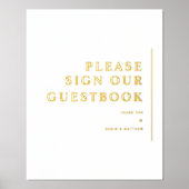 Real Foil Minimal Mariage Livre d'or Signe (Recto)