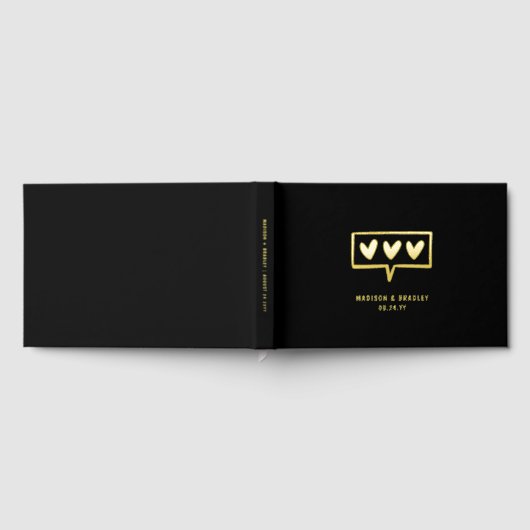 Real Foil Moderne Coeurs d'Amour Mariage (Complet)