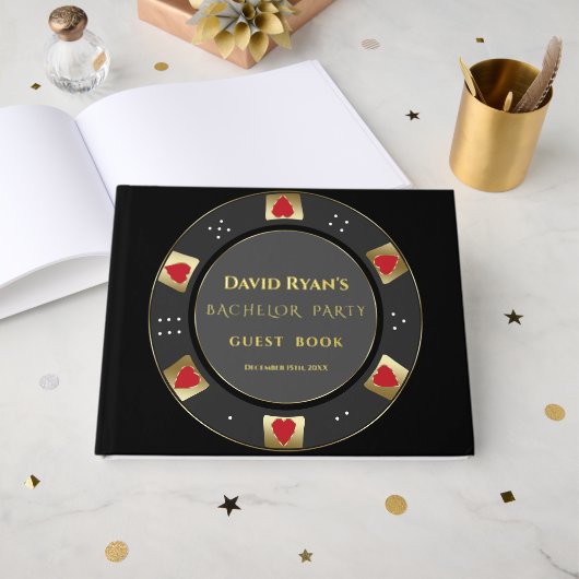 Real Foil Poker de luxe Chip Casino Bachelor Party (Recto ouvert)