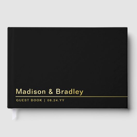 Real Foil Simple Modern Gold Script Mariage (Recto)