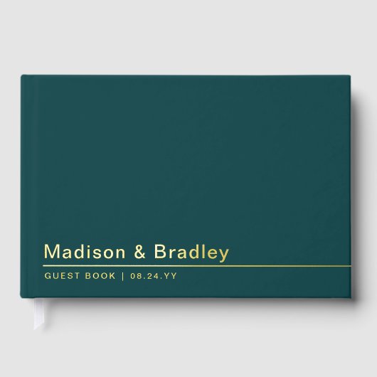 Real Foil Simple Modern Gold Script Mariage (Recto)