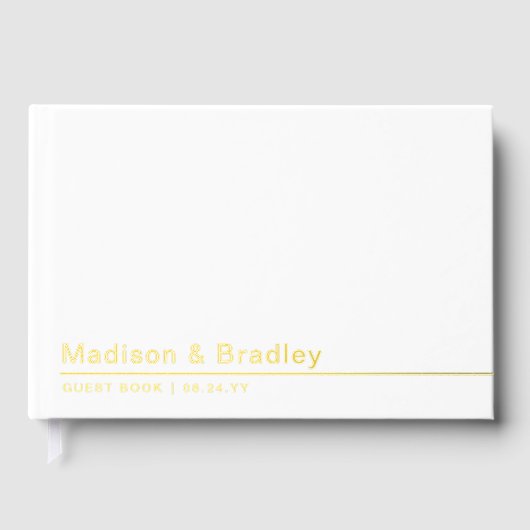 Real Foil Simple Modern Gold Script Mariage (Recto)