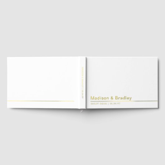 Real Foil Simple Modern Gold Script Mariage (Complet)