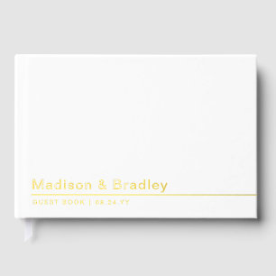Real Foil Simple Modern Gold Script Mariage