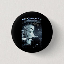 Real Gamers zijn beschermd Ronde Button 3,2 Cm