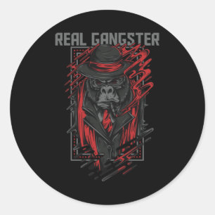 Real Gangster Ronde Sticker