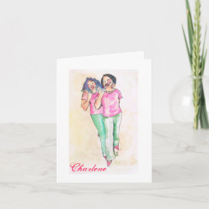 Real  Girls Note Cards voor het Sorority Girl Kaart