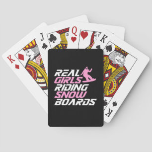Real Girls Riding Snowboards Pokerkaarten
