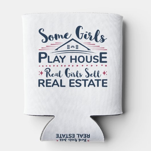 Real Girls Sell Real Estate Funny Agent Broker Blikjeskoeler (Achterkant)