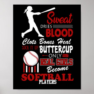 Real Girls worden Softball-cadeau voor spelers Poster