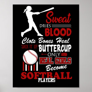 Real Girls worden Softball-cadeau voor spelers Poster