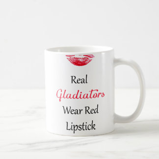 Real Gladiators Draag Rode Lipstick Koffiemok