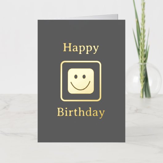 Real Goil Foil Smile Carte d'anniversaire (Recto)