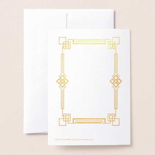 Real Gold Casino Vegas Poker Pensioenfeest Folie Kaarten (Met envelop)