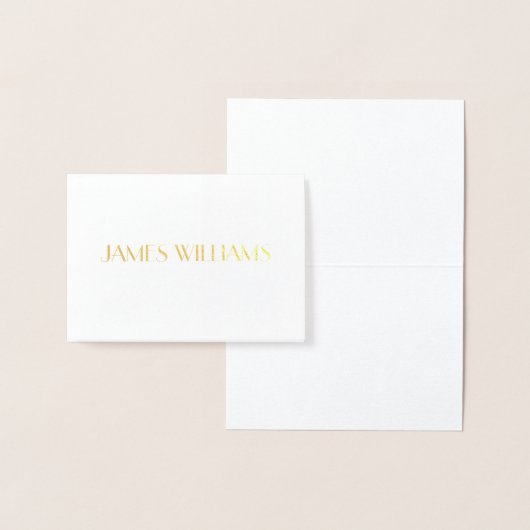 Real Gold Foil Art Deco Weddenschap Place Card Folie Kaarten (Display)