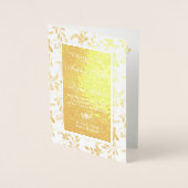 Real Gold Foil Botanical Floral Wedding Programme Folie Kaarten (Voorkant)