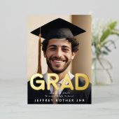 Real Gold Foil GRAD AMUSANT Moderne Faire-part pho (Debout devant)