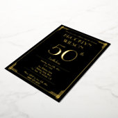 Real Gold Foil Great Gatsby Invitations de fête d' (Rotation)