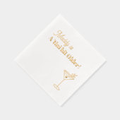 Real Gold Foil Martini 30e Folie Servetten (Rechts)