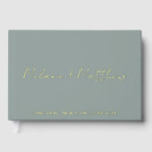 Real Gold Foil Modern écriture manuscrite Script L (Recto)