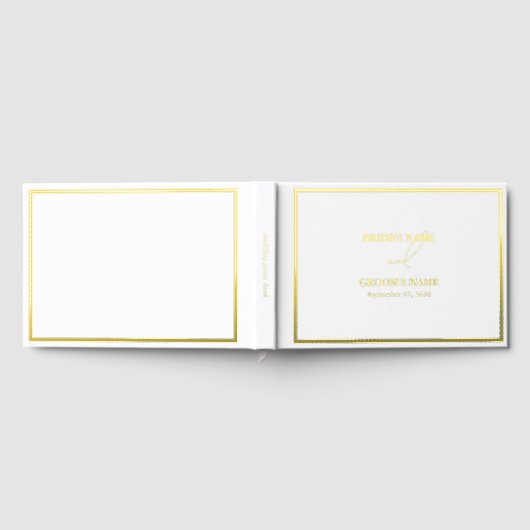 Real Gold Foil Moderne Blanc & Mariage Or (Complet)