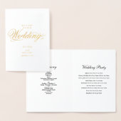 Real Gold Foil Wedding Order of Service Programma (Display)