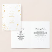Real Gold Foil Wedding Order of Service Programma (Display)