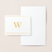 Real Gold Folie Monogram Notitiekaarten Kaarten (Display)
