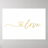 Real Gold | HARDE VAN DE LOVE | Calligrafie Folie Afdrukken (Voorkant)