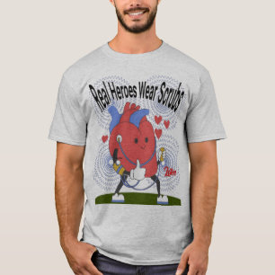 Real Heroes Draag Scrubs T-Shirt Nurse & Healthcar