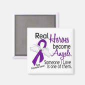 Real Heroes wordt Angels Pancreatic Cancer Magneet (Voorkant / Achterkant)