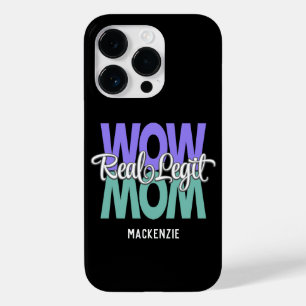 Real Legit Wow mam Print (Paars, Blauwgroen en wit Case-Mate iPhone 14 Pro Hoesje