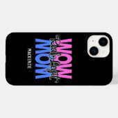 Real Legit Wow Mom Print (rose et bleu) Coque (Verso (horizontal))