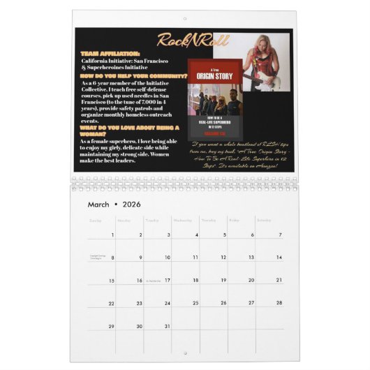 Real Life She-Heroes & Villains 2016-17 Calendrier (Mar 2026)