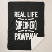 Real Life Superheld Pawpaw | vader opa Sherpa Deken (Voorkant)