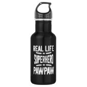 Real Life Superheld Pawpaw | vader opa Waterfles (Voorkant)