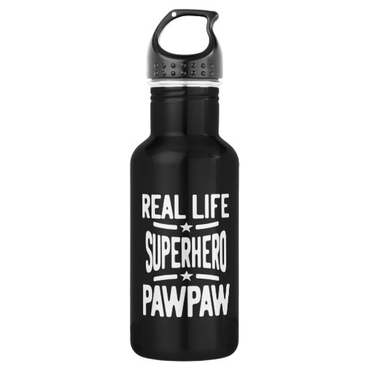 Real Life Superheld Pawpaw | vader opa Waterfles (Voorkant)