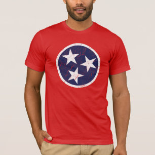 Real Life Tennessee State Flag Grunge Nashville T-shirt